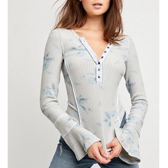 Free People Tops - FREE PEOPLE Layer Me Henley Bell Sleeve Top
